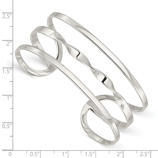Twisted Center Cuff Bangle