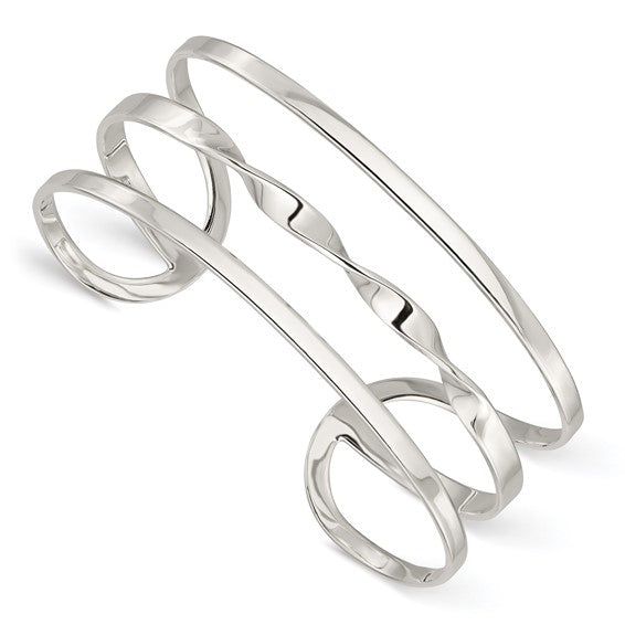 Twisted Center Cuff Bangle