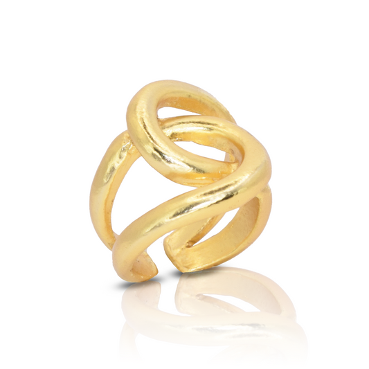 Intertwined Link Oversize Ring